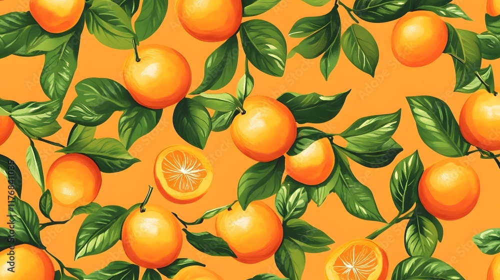 Vibrant Oranges: Ripe Citrus Fruit on Branch Vibrant Oranges: Ripe Citrus Fruit on Branch