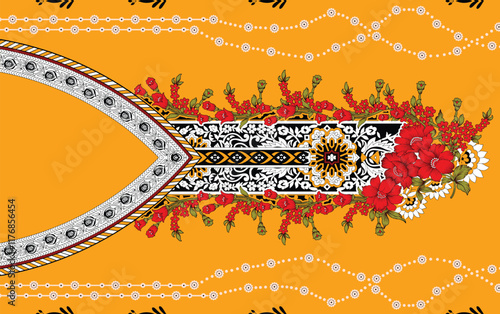 Ornate floral designs with detailed frames, creating luxurious backgrounds and decorative textiles.