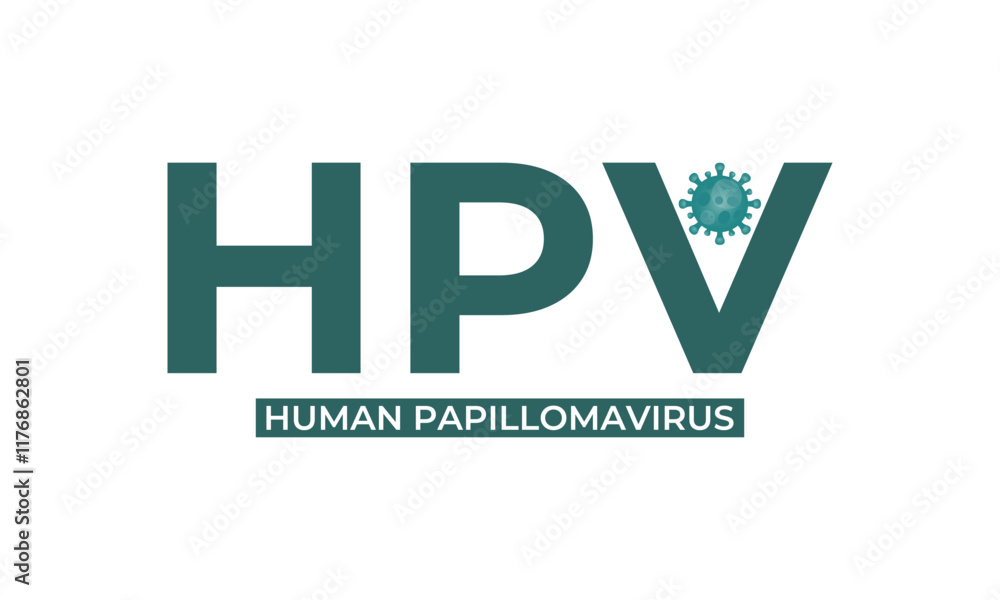 Fototapeta premium Vector graphic of HPV -Human papilloma virus vaccine Vector design background template. Vector illustration. Eps 10.