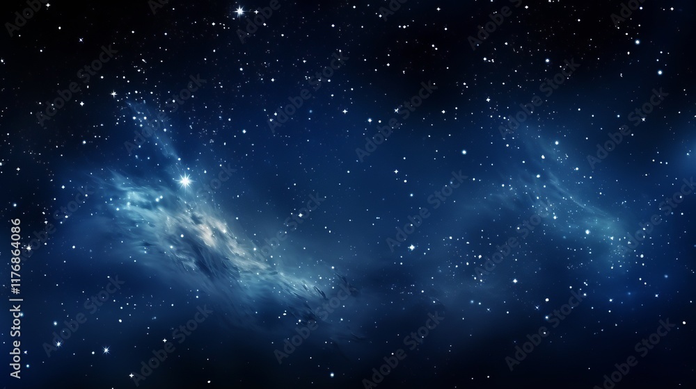 Fototapeta premium Celestial wonders reveal a breathtaking view of the night sky. Generative AI