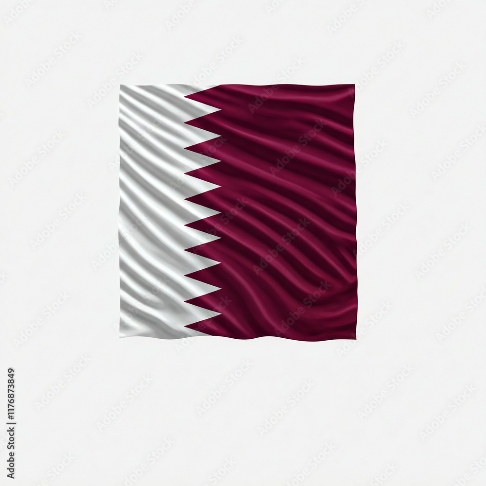 Fototapeta premium fabric flag qatar