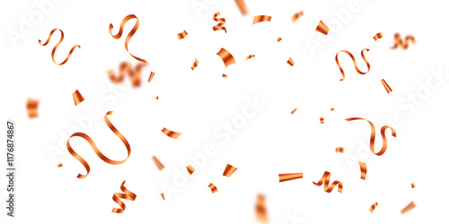 Celebration background with beautiful orange paper vector