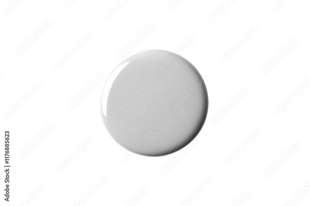 Glossy white paint circle on a clean surface showcasing color and texture in a minimalistic style Glossy white paint circle on a clean surface showcasing color and texture in a minimalistic style