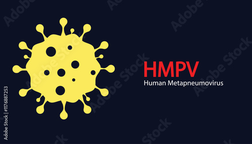 HMPV virus banner, Human Metapneumovirus respiratory virus vector 