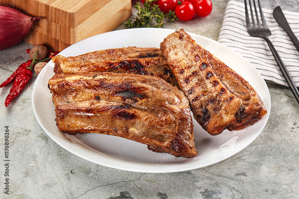 Grilled pork ribs with spices Grilled pork ribs with spices