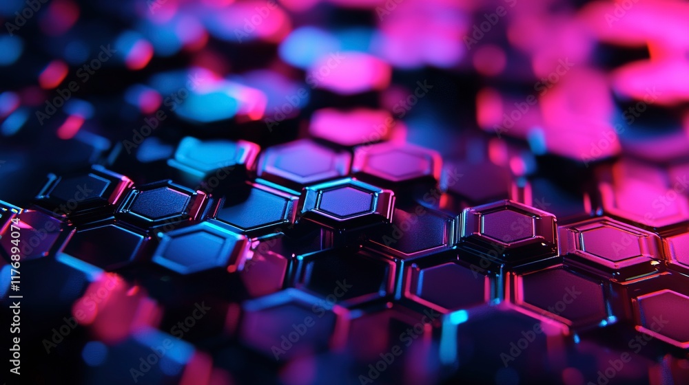 Fototapeta premium hexagonal dimention with artistic color 