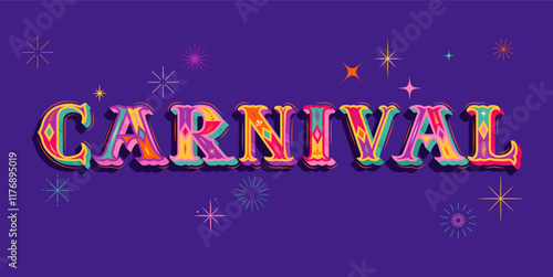 Colorful carnival banner background