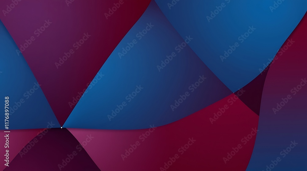 Abstract Crimson and Cobalt Geometry Abstract Crimson and Cobalt Geometry