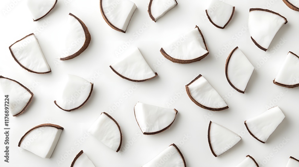 Fresh Coconut Pieces, Sliced & Ready Fresh Coconut Pieces, Sliced & Ready