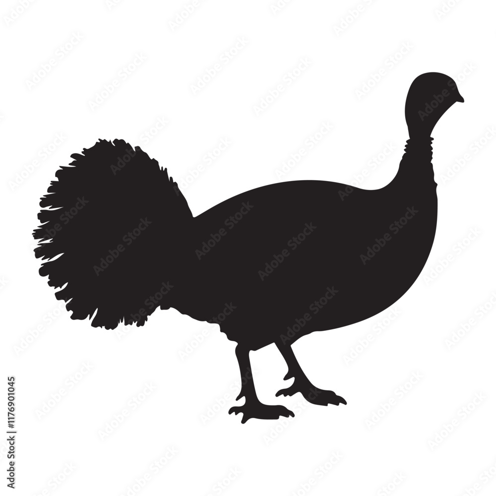 Fototapeta premium Turkey silhouette vector illustration