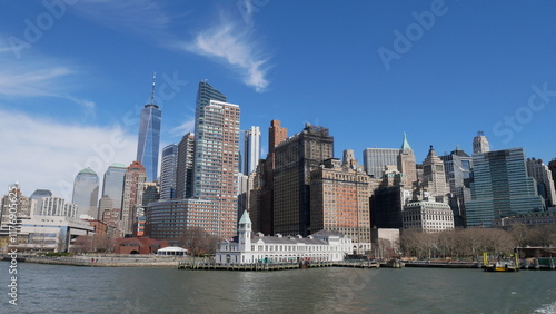 Manhattan skyline, New York City, NYC, horizon, gratte-ciel, architecture, ville, urbain, métropole, États-Unis, Amérique, Big Apple, Empire State Building, One World Trade Center, Freedom Tower, Chry
