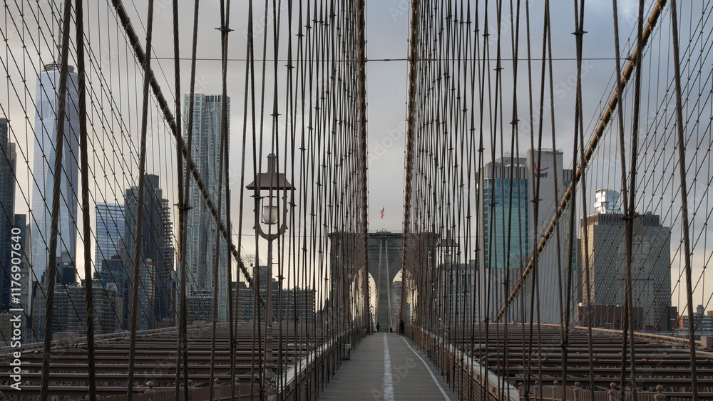 Obraz premium New York City, NYC, vide, Covid-19, pandémie, confinement, lockdown, rues désertes, Times Square, Manhattan, Brooklyn Bridge, Central Park, skyline, gratte-ciel, ville, urbain, métropole, États-Unis, 