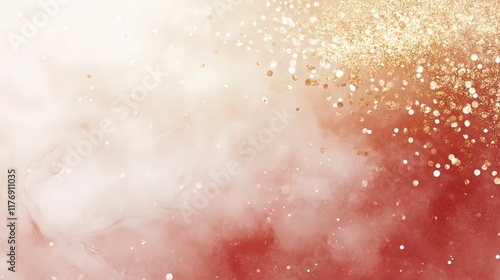 Wallpaper Mural A soft red and gold gradient with sparkling particles abstract background digital gradient creative concept Torontodigital.ca