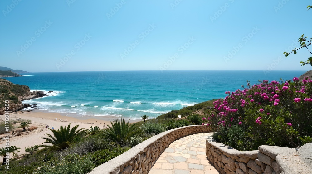 Obraz premium Beautiful View of Sea and Beach