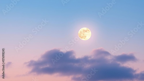 Dreamy moonrise over serene watercolor background, moonrise, colors, calming
