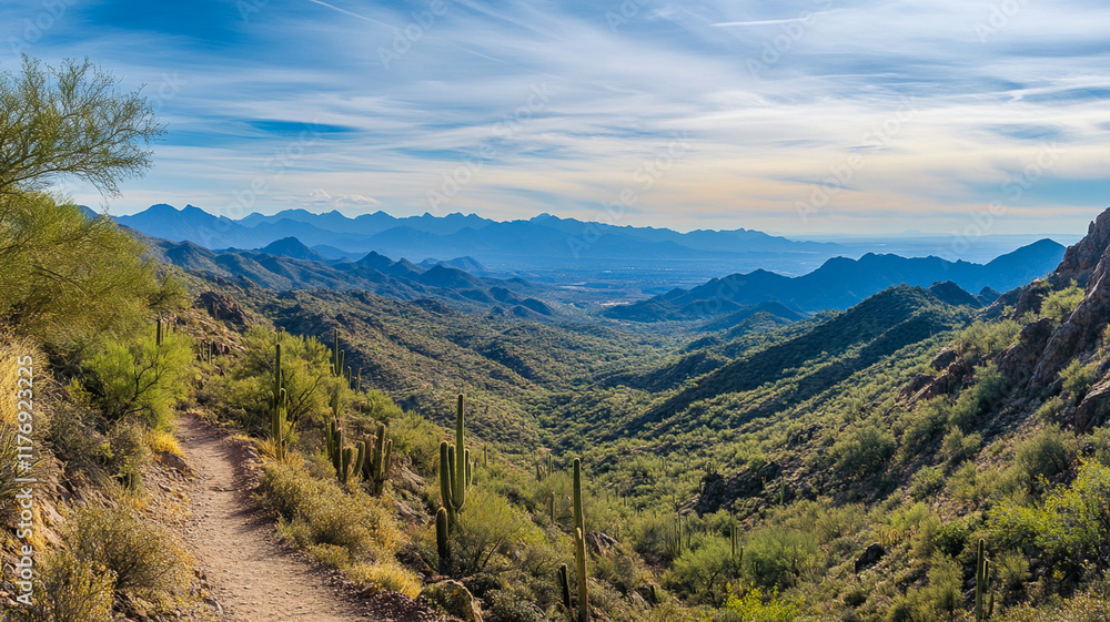Mountain hiking trail vista view scenic landscape Mountain hiking trail vista view scenic landscape