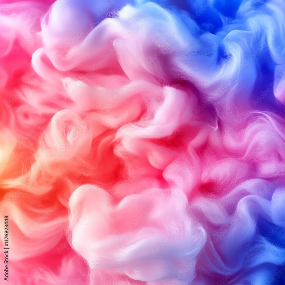 Fototapeta premium A vibrant and colorful abstract swirl of pink, blue, and purple hues, evoking a sense of fluid motion and artistic creativity.