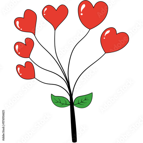 valentines day, love romantic, heart shaped, love relationship, vector illustration 