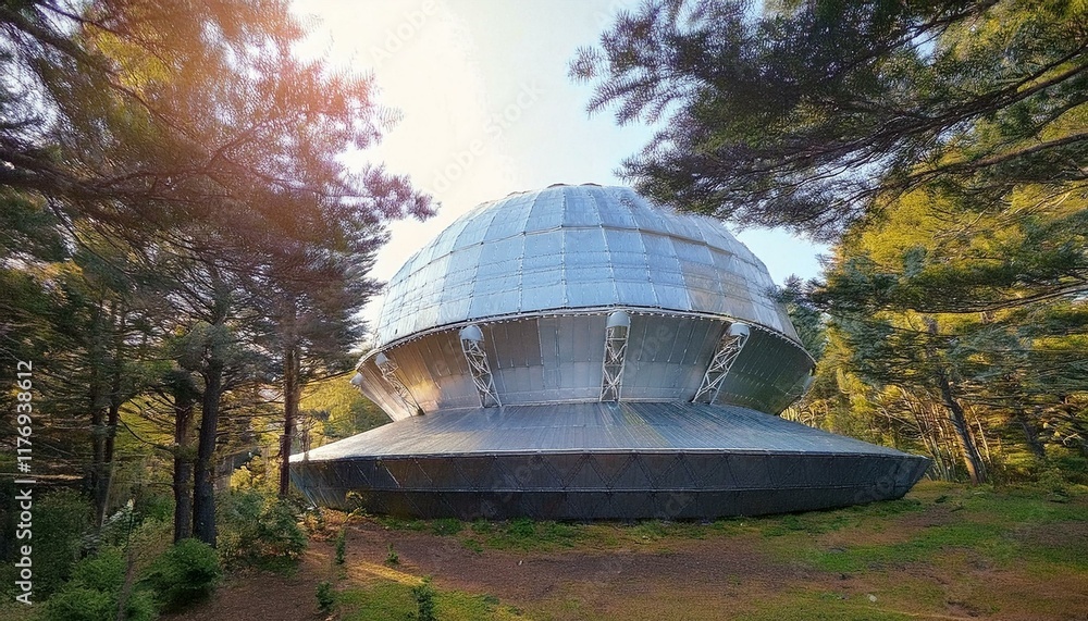Obraz premium Innovative designs for a sustainable cosmic future.