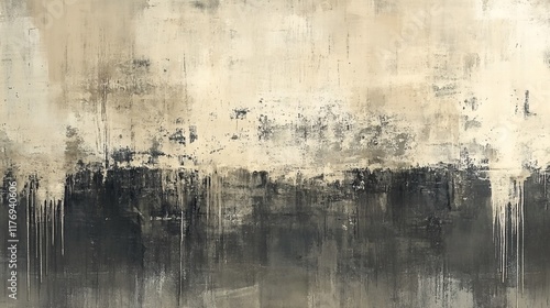 Abstract artwork showcasing layered textures and muted tones in a contemporary style