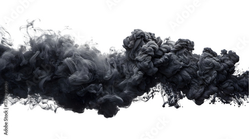 Big Smoke Plume isolated on a transparent background