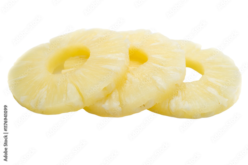 slice of pineapple isolated on transparent background slice of pineapple isolated on transparent background