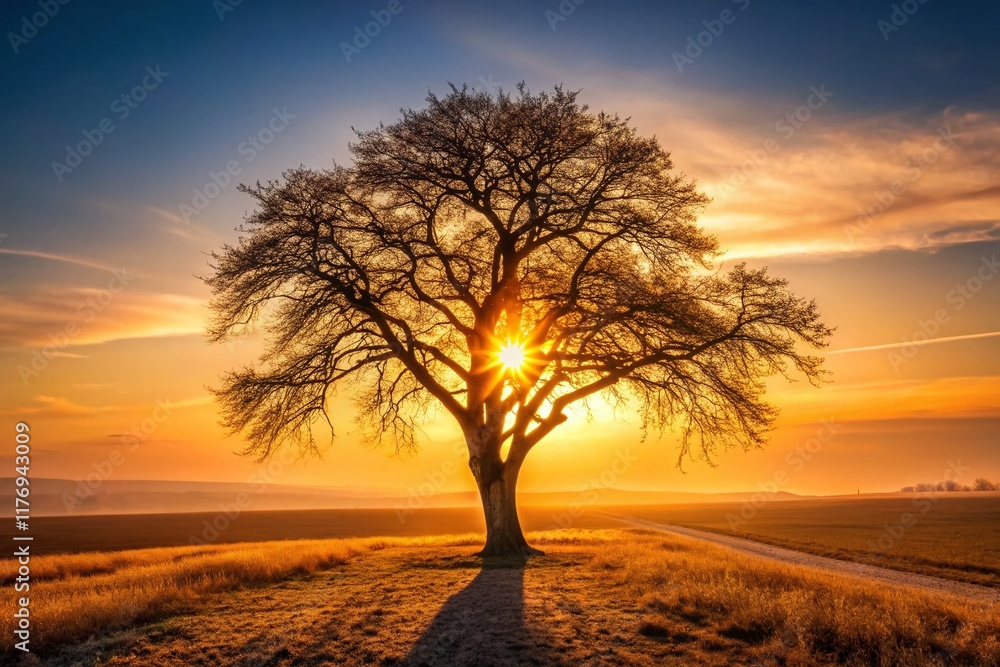 Minimalist Walking Tree Silhouette Sunbeam 4K Video Still Minimalist Walking Tree Silhouette Sunbeam 4K Video Still
