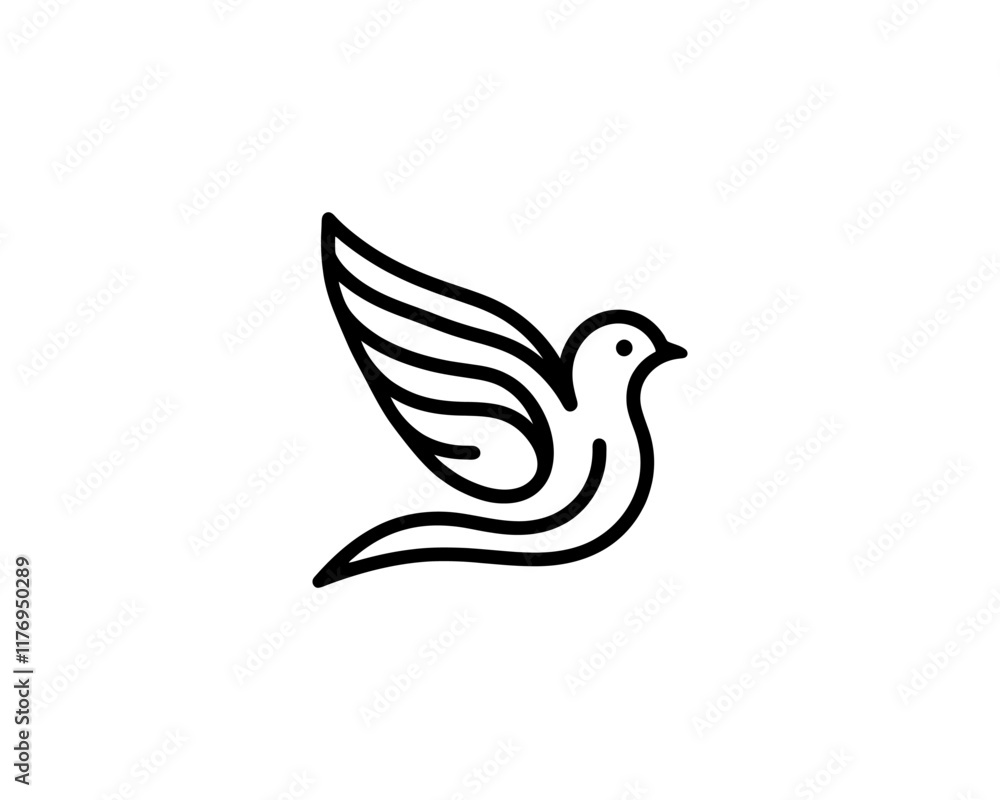 Fototapeta premium Bird Logo Design Vector Illustration.