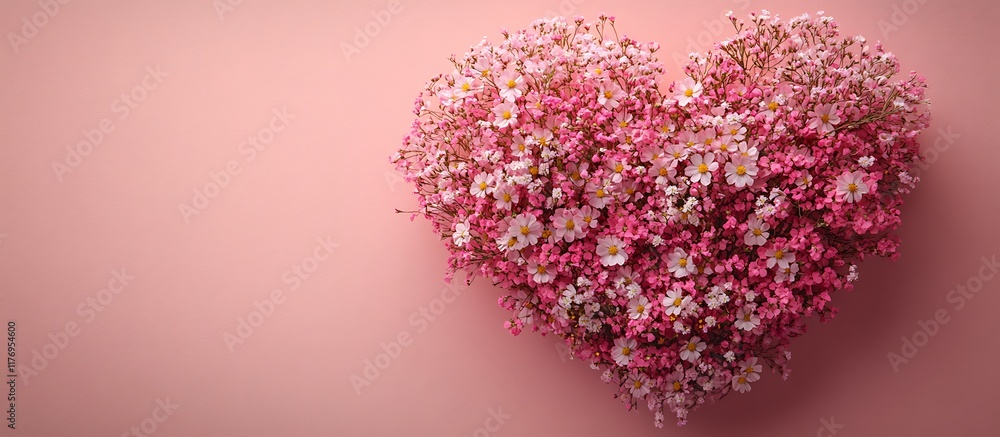 Obraz premium a heart shaped flower arrangement