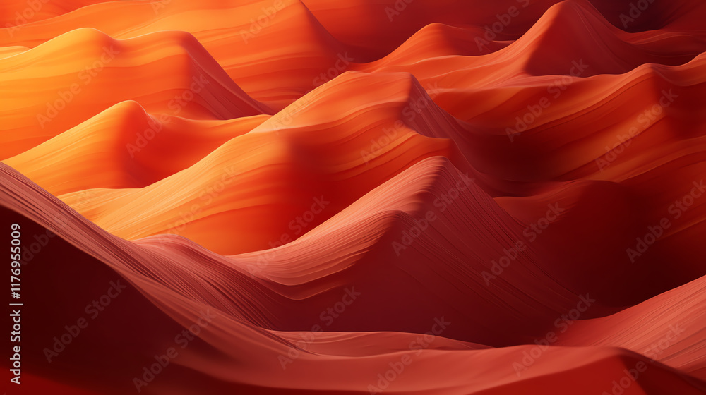 Obraz premium Vibrant red sandstone formations create a mesmerizing landscape, showcasing nature's artistry and stunning geological patterns.