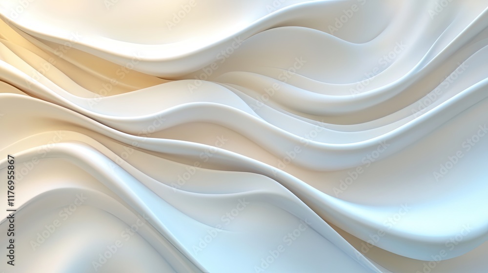 Obraz premium Flowing curve lines background, 3d rendering 