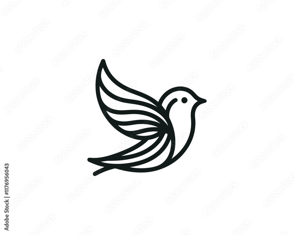 Obraz premium Bird Logo Design Vector Template