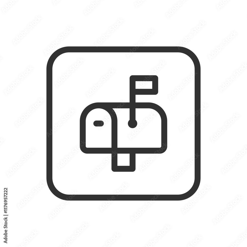 Mailbox. Emails icons. Modern, simple flat vector illustration for web site or mobile app Mailbox. Emails icons. Modern, simple flat vector illustration for web site or mobile app