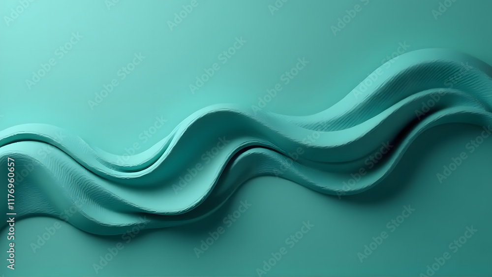 Obraz premium Abstract Blue Wave Design with Flowing Lines and Dynamic Patterns, High Quality Wallpaper Design, Generative Ai