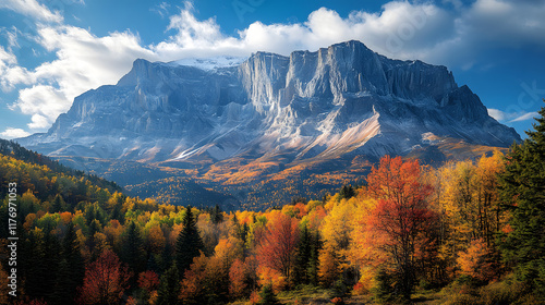 Wallpaper Mural A highly detailed photography of Mount Yamnuska’s unique geology, with intricate patterns and layers of rock visible on the sheer cliff faces under a bright midday sun. Torontodigital.ca
