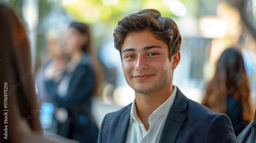Portrait of a young man in a business suit looking at the camera Portrait of a young man in a business suit looking at the camera
