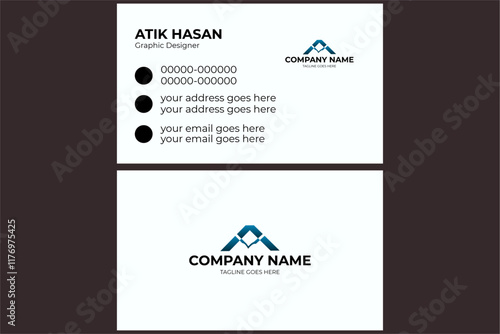 Business card design professional visiting Modern Creative  Vector 
elegant and simple business card design 