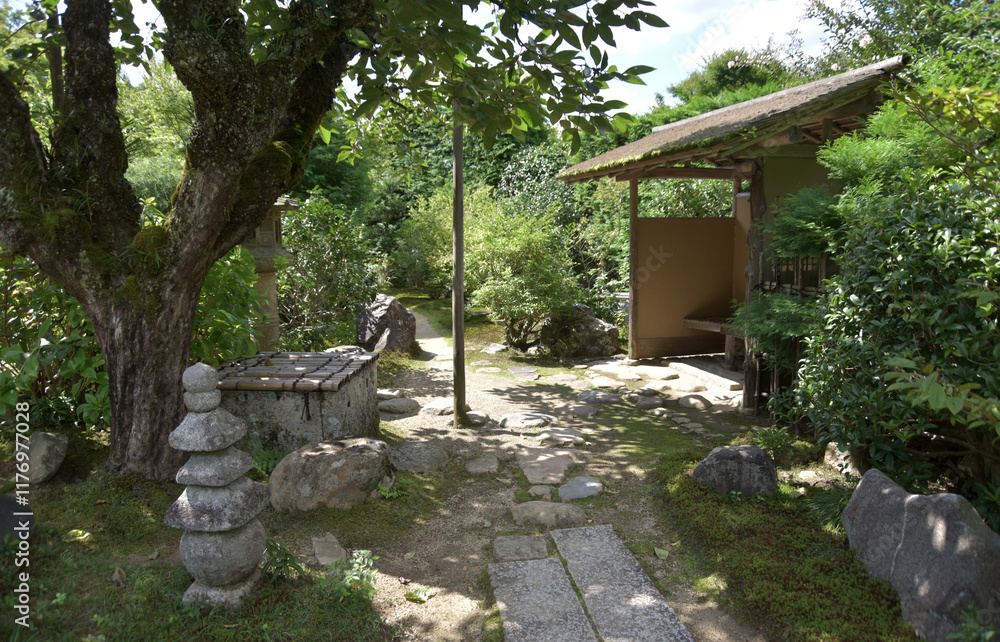 実光院 庭園の待合 京都市左京区大原 実光院 庭園の待合 京都市左京区大原