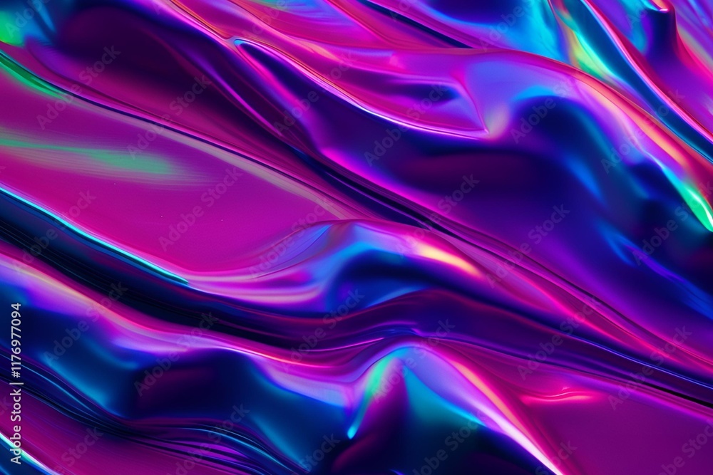 Holographic real texture in blue pink green colors with scratches and irregularities. Holographic color wrinkled foil Holographic real texture in blue pink green colors with scratches and irregularities. Holographic color wrinkled foil