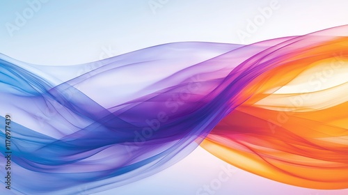 Wallpaper Mural Abstract Colorful Swirling Waves Vibrant Purple Orange Blue Hues Flowing Fabric Design Torontodigital.ca