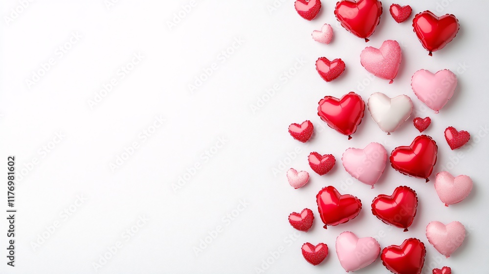 Heart-shaped balloons in different shades brighten up celebration events Heart-shaped balloons in different shades brighten up celebration events