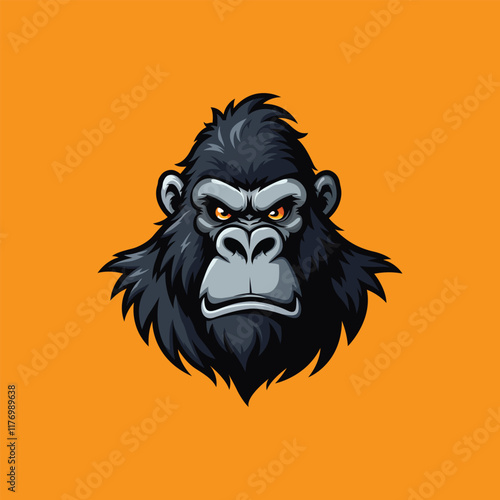 Gorilla Mascot Logo Cartoon Illustration