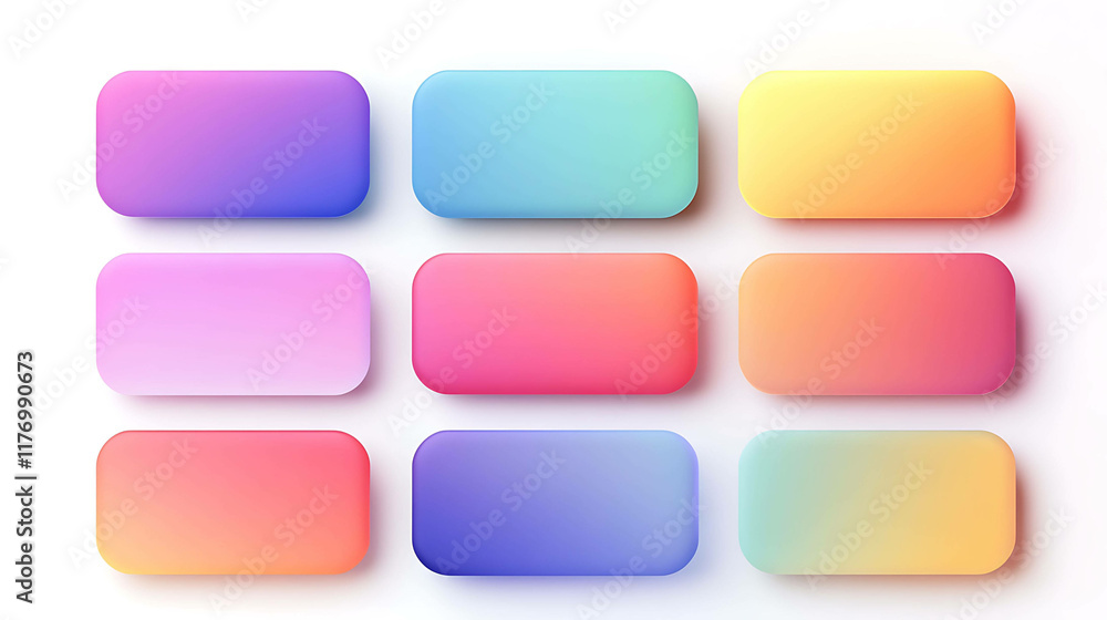 Soft gradient color blocks with rounded edges Soft gradient color blocks with rounded edges
