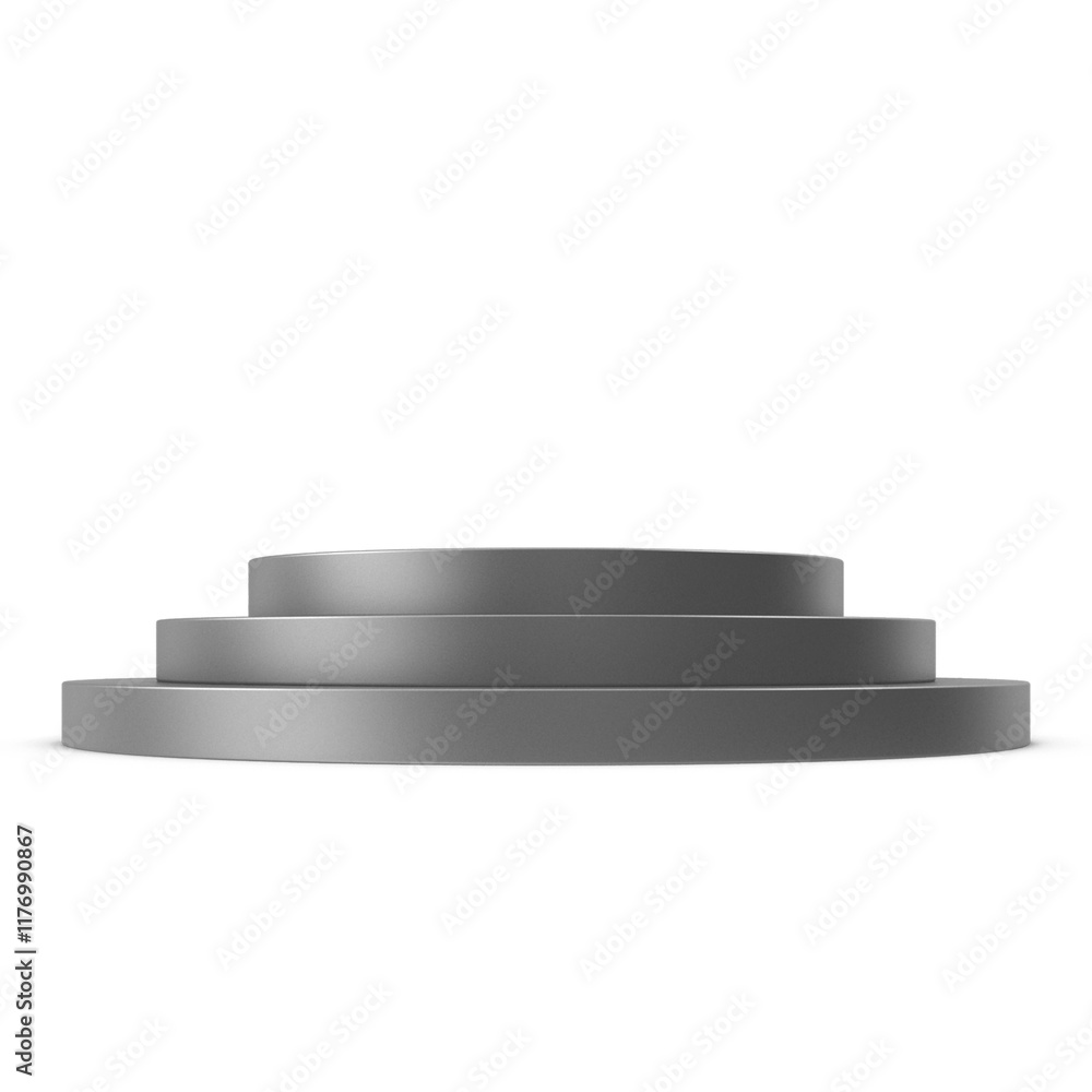 Round silver Podium for Product Display Round silver Podium for Product Display