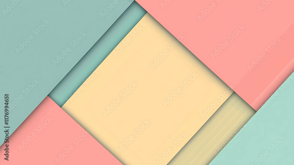 Minimalist geometric shapes in pastel tones with a clean background Minimalist geometric shapes in pastel tones with a clean background