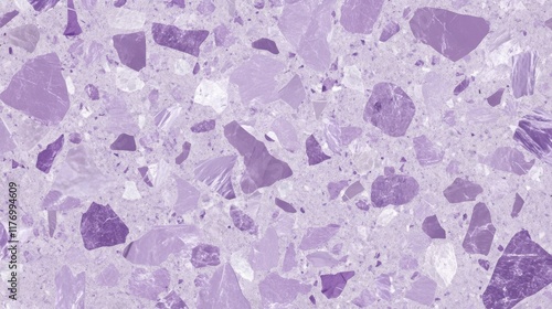 Stunning Purple Terrazzo Design: A Modern Mosaic Pattern for Interior Spaces