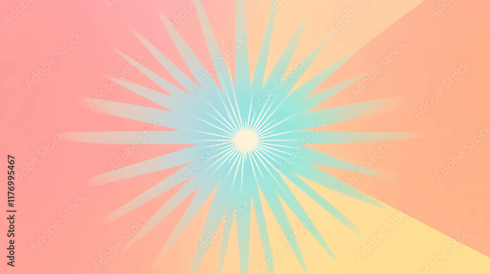Obraz premium Minimalist starburst effects with subtle gradients