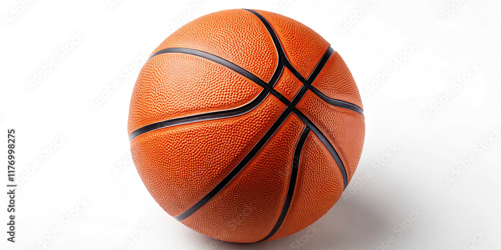 Fototapeta premium Exciting Basketball Isolated on a Clean White Background for Athletic Use