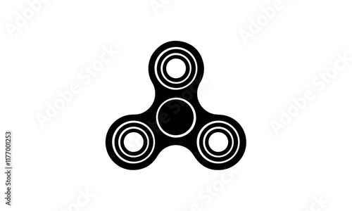 Silhouette Of Fidget Spinner, illustration of fidget spinner illustration of an figure, illustration of an symbol