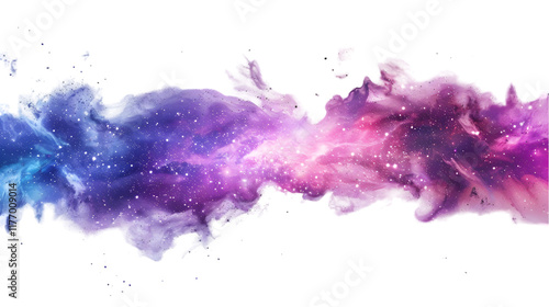 Fototapeta Naklejka Na Ścianę i Meble -  Purple space galaxy isolated on a transparent background